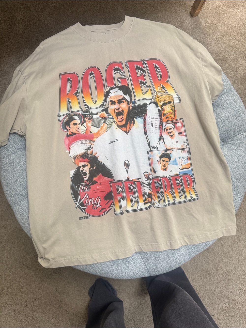 Roger Federer Graphic Short Sleeve Tee - Beige